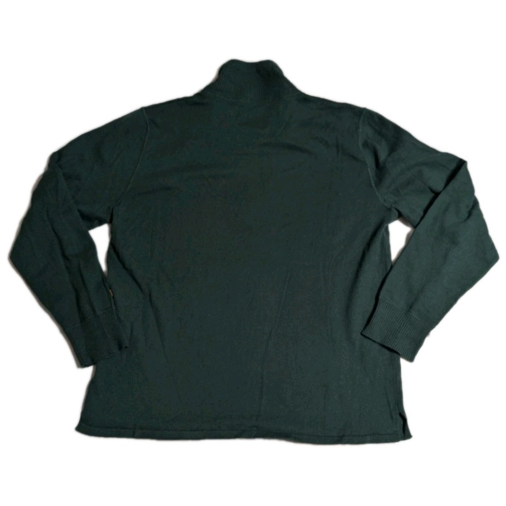 The North Face Heritage Knit 1/4 Zip‎ Sweater Mens M Green Wool Blend - Picture 7 of 9